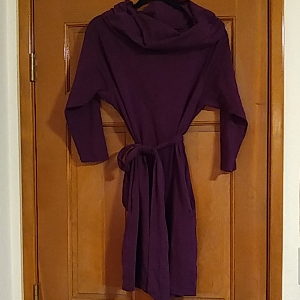 Synergy Cowl Neck Sleeved Dress with Belt